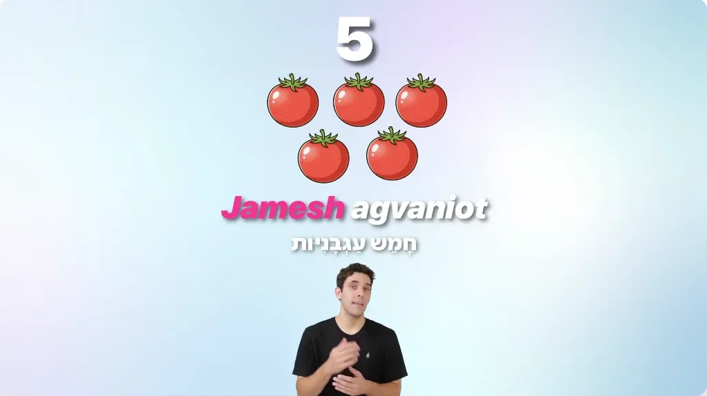 Videolección del curso enseñando a contar: cinco tomates, jamesh agvaniot